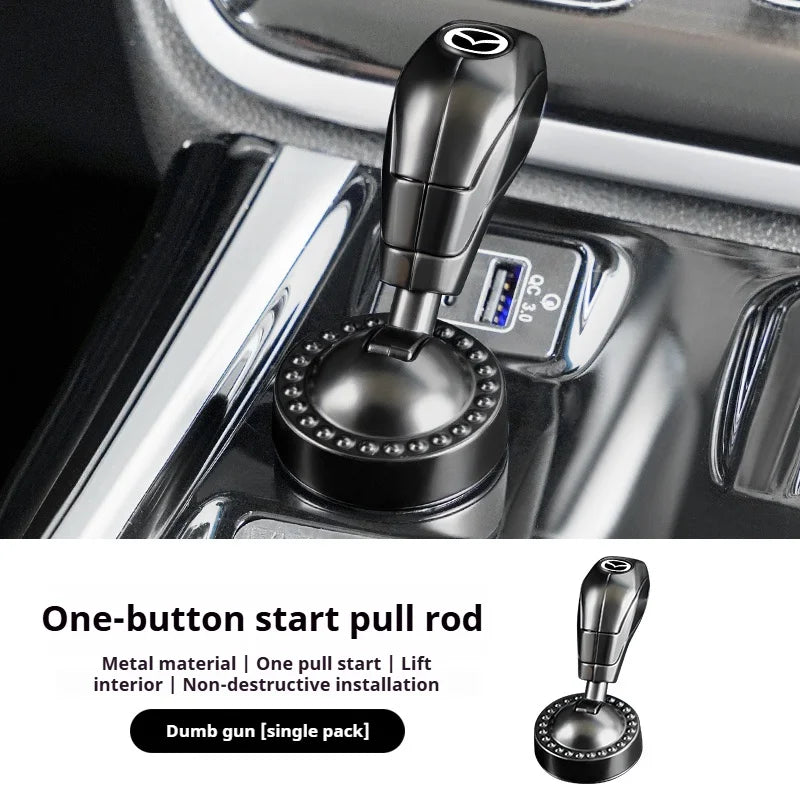 Metal Start Button Lever Joystick Engine Decorative Start Stop Lever for Mazda 2 3 6 5 Atenza CX30 CX90 CX60 CX50 MX30 CX3 CX5