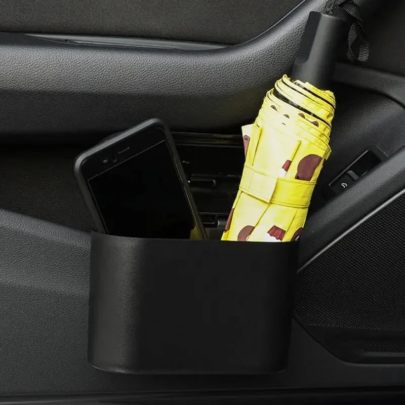 Universal Organizer Car Clamshell Trash Bin Hanging Vehicle Garbage Dust Case Storage Box Black ABS Square Pressing Trash Can 6P