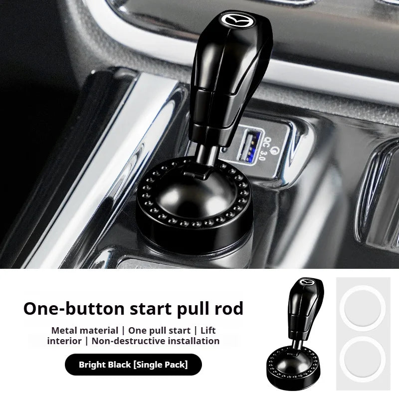 Metal Start Button Lever Joystick Engine Decorative Start Stop Lever for Mazda 2 3 6 5 Atenza CX30 CX90 CX60 CX50 MX30 CX3 CX5