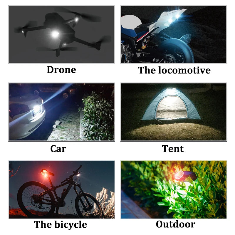 2/4PC Wireless LED Strobe Light Remote Control Warning Lamp Flash Indicator Anti-Collision for Car Auto Motorcycle Drone Cruise