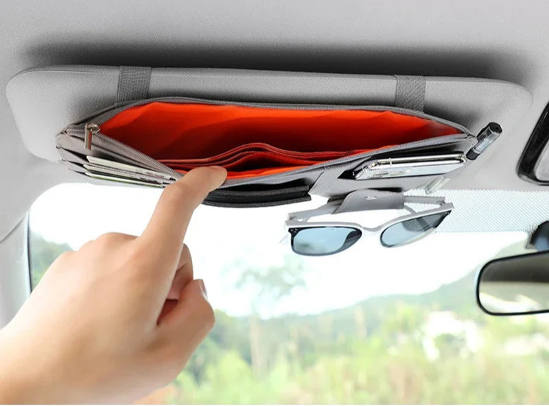Car Visor Organizer Car Visor Sunglasses Holder Visor Accessories for Trucks Interior Visor Organizer for Trucks Car Accessories