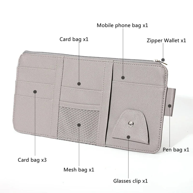 Car Visor Organizer Car Visor Sunglasses Holder Visor Accessories for Trucks Interior Visor Organizer for Trucks Car Accessories