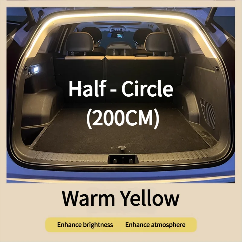 Car Trunk Ambient Light Strip Flexible Automatic Led Lighting Non-Destructive Installation Modified Tailgate Decorative Lamp