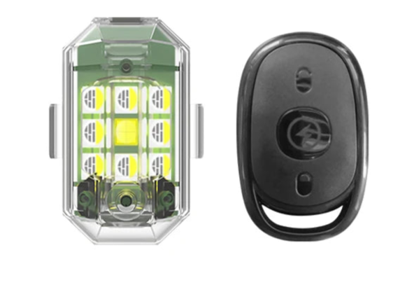 2/4PC Wireless LED Strobe Light Remote Control Warning Lamp Flash Indicator Anti-Collision for Car Auto Motorcycle Drone Cruise