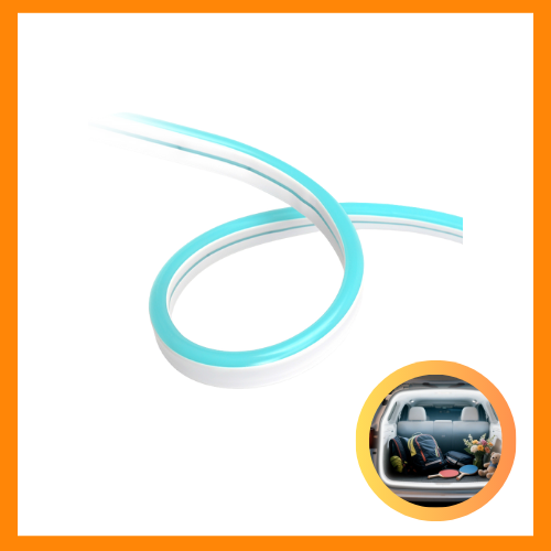 LumoTrunk Ambient Light Strip . Flexible waterproof LumoTrunk LED light strip for car trunk and interior, providing universal ambient lighting with automatic on/off functionality.